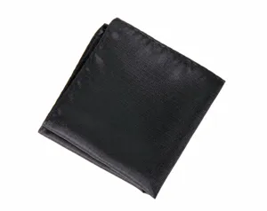 Pañuelo de bolsillo negro clásico para hombre, pañuelo elegante de rayas finas detalle.