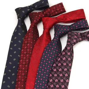 Corbata Formal de Negocios para Hombres Clásica Jacquard Tejida Poliéster Corbata para Fiesta de Boda Traje de Novio