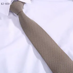 Cravatta classica da uomo pied de poule affari matrimonio abbigliamento formale dettaglio