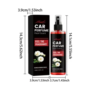 Profumo per auto fragranza perla 100ml spray deodorante con elegante design floreale.