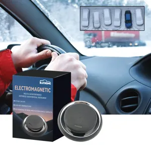 Portable electromagnetic snow removal instrument for car windshield deicing and defrosting.