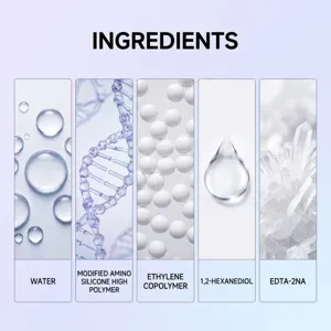Infographie détaillée des ingrédients du nettoyant pour verre avec formules chimiques.