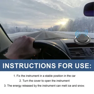 Portable car snow melting instrument electronic electromagnetic deicer winter ice removal
