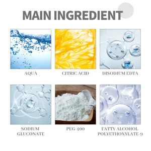Detailed ingredient breakdown chart displaying core formula components for anti-rust spray.