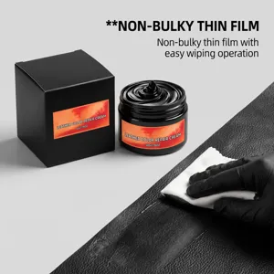 Crema riparazione colore pelle 50g pasta nera per cura cruscotto interni auto e sedili.