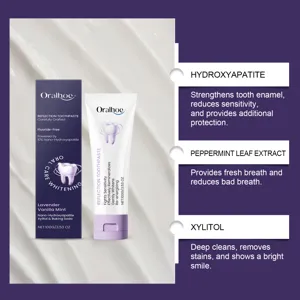Dentifrice Blancheur Oralhoe Hydroxyapatite 100g Lavande Menthe Soin Sensibilite