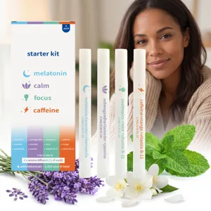 Kräuter Naseninhalator Aroma Diffusor Starter Set Tragbarer Pflanzenextrakt Ätherisches Öl Stick Natürliche Erfrischende Pflege