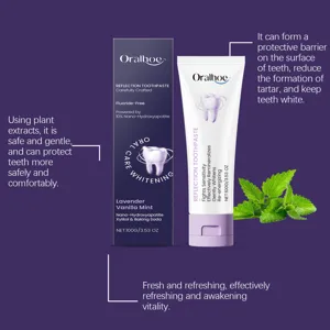 ORALHOE Dentifrice Menthe Vanille Lavande 100g Soin Blancheur Protection Dents Sensibles