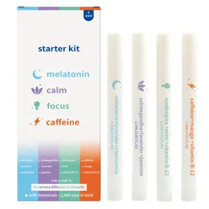 Pflanzliches Nasen-Aroma-Diffusor-Starterset mit 4 tragbaren Sticks für tägliche Erfrischung.