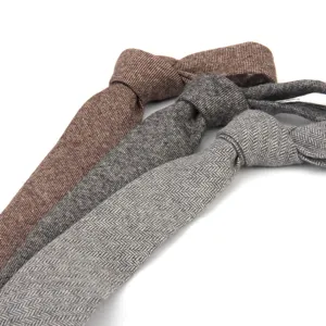 Corbata estrecha de lana para hombre elegante estilo británico boda formal de negocios.