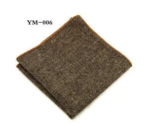 Bruine wollen pochet heren textuur pak zakdoek klassieke stijl modeaccessoire mooi