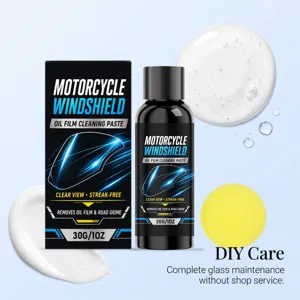 Pate de nettoyage pour film huileux de pare-brise de moto 30g sans traces nettes