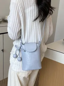 Damen stilvolle Mini Umhängetasche Eimer Schultertasche für Sommer Freizeit Alltag