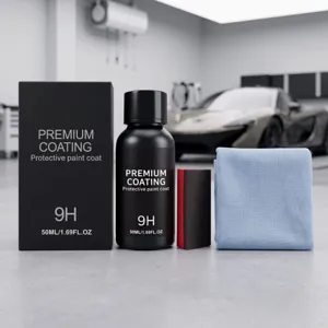 Agente de Recubrimiento Cerámico para Coche Dureza Protección de Pintura Mejora de Brillo Kit de Cuidado de Pulido de Coche Líquido