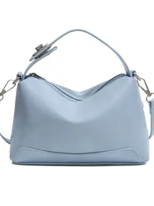 Lichtblauwe stijlvolle dames schoudertas handtas trendy casual crossbody tas voor werk.