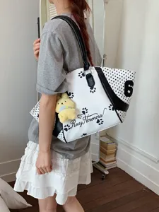 Bolso cubo de lunares de gran capacidad verano nuevo bolso de hombro de cercanias elegante