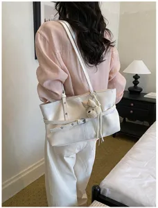 Sac cabas souple en cuir pour femme sac porté épaule décontracté grande capacité élégant