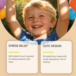 Cute simulation bun fidget toy, soft and stress-relieving squeeze toy for fun and relaxation.