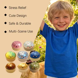 Cute dumpling squishy toy detail showing soft texture and stress relief features for fun.