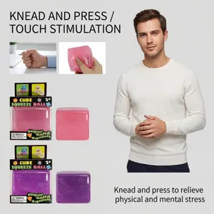 Mini cube de glace sensoriel fidget, jouet anti-stress pressable pour la relaxation et focus.