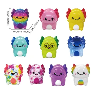 Joli jouet anti-stress axolotl à rebond lent, jouet souple coloré pour se détendre et s'amuser.