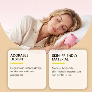 Vibratore rosa da donna, design discreto, materiale sicuro e morbido per un massaggio piacevole.