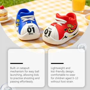 DOWMOO Chaussures de Football Catapulte Jouet Enfants, Portable pour Jeux en Plein Air
