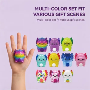 Joli jouet anti-stress axolotl souple ensemble coloré doux sensoriel pour les enfants