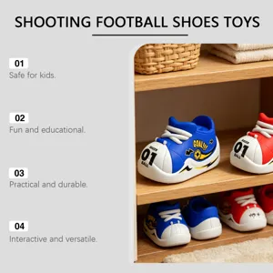 Jouet de chaussures de football pour enfants, mini ensemble de baskets avec design de but.