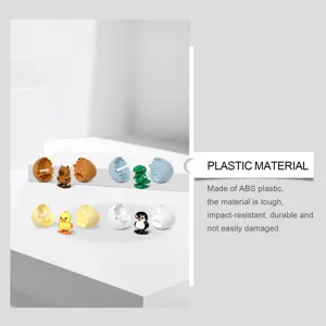Detalles de juguetes de huevos de animales de cuerda de plástico ABS duradero y seguro.