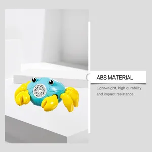 Crawling music crab bubble toy made of safe durable ABS material for kids interactive fun play.