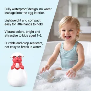 Baby bath toy water spraying red dinosaur egg cute toddler tub play waterproof durable kids gift