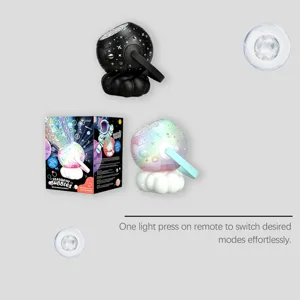 Galaxy Star Projector Bubble Machine Toy with Cloud Base and Remote Control for Fun