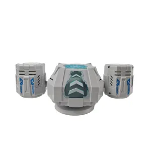 Elektrische Seifenblasenmaschine Kinder, Mech-Kriegsschiff Design, automatisches Outdoor Spielzeug.