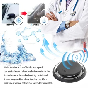 Portable car electromagnetic molecular de-icer snow remover for winter anti-freeze and defrost.