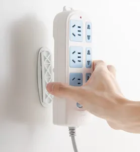 Punch-free power strip holder wall mount sticky wall organizer for router extension cords