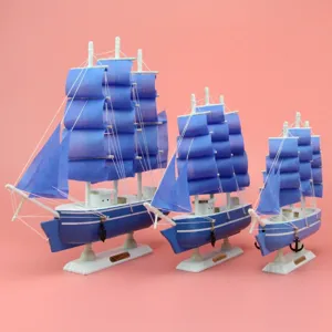 Kreatives Holz Segelboot Ornament Mediteraner Stil Schiffsmodell Tischdekoration Für Zuhause Und Büro