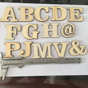 Wooden alphabet letters and symbols decorative pieces for DIY home decor photo props