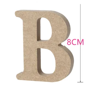 Wooden letter B ornament 8cm tall MDF material for home decor and photography prop display item.