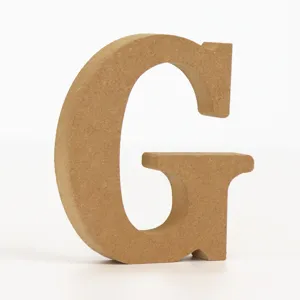 Wooden letter G decor, rustic MDF alphabet sign for home wall wedding photography props.