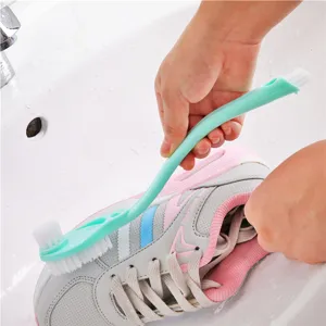Langer Griff doppelter Kopf Schuhbürste weiche Borsten Reinigungswerkzeug für Sneaker Haushalt