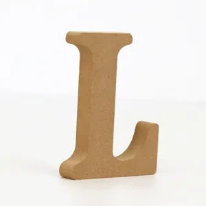 Wooden letter L ornament for home decor, wedding party decoration, and photography props.