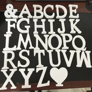 White Wooden Letter Ornaments MDF Alphabet Sign Home Wedding Party Decor Photography Props