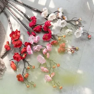 Ramas de flores de ciruelo artificiales simulación para decoración de hogar fiesta boda.