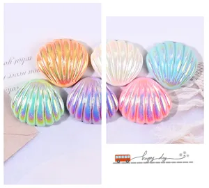 Cabochon di conchiglia in resina colorata per lavori fai da te, decorazione zoccoli e accessori.