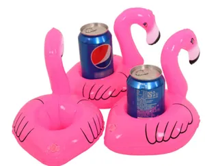 Aufblasbarer Flamingo Getränkehalter Pool Party Schwimmender Becherhalter 3er Pack