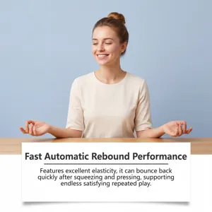 Detailed lifestyle scene highlighting fast automatic rebound performance and excellent elasticity.