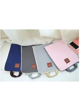 Oxford Segeltuch Laptoptasche mehrschichtige A4 Dokumentenhandtasche Tablet Huelle Detail.