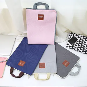 Borsa per Documenti in Tessuto Oxford Multistrato Borsa per Laptop a Mano Briefcase da Ufficio