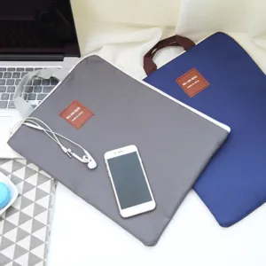 Oxford fabric waterproof laptop bag multi-layer document handbag with handle for office and travel